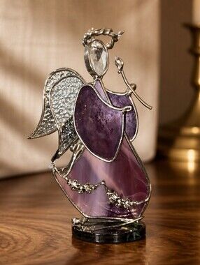 Juhlin Glass Studio Inspired By Stained Glass Angels Line H-6" W-11"